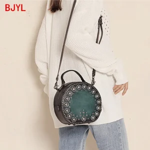 Vintage Leather Women Retro Crossbody Bag