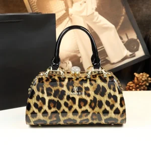 Luxury Crystal Gem Leather Evening Bag
