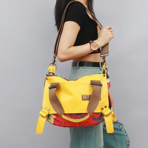 Leather Canvas Women's Tote Bag