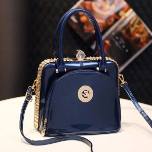 Diamond Crystal Women Genuine Leather Shoulder Evening Bag