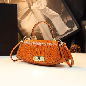 Crocodile Leather Shoulder Bag