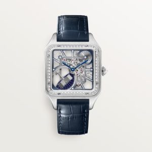 Santos-Dumont skeleton watch equipped with a micro-rotor