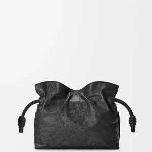 Loewe Mini Flamenco clutch in ostrich A411FC2XAH-1100