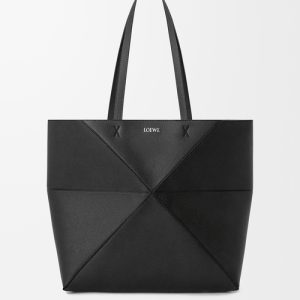 Loewe Medium horizontal Puzzle Fold tote in soft grained calfskin A779PEWX04-1100
