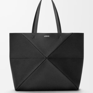 Loewe Large horizontal Puzzle Fold tote in soft grained calfskin A779PTWX01-1100