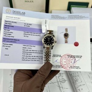 Rolex DateJust Women’s Genuine Gold Plated Black Dial GM Factory 31mm