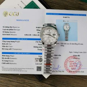 Rolex Day-Date with Meteorite Dial and Moissanite Indices Replica GM 40mm