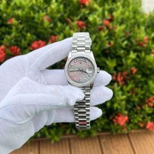 Rolex Replica 1:1 Watch Day-Date Purple Mother of Pearl Dial Swiss Movement 36mm