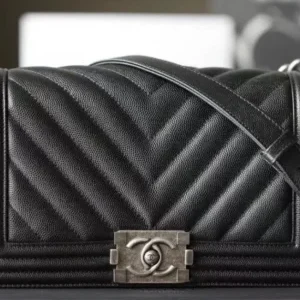 Chanel Boy Chevron Caviar Handle Bags 25cm