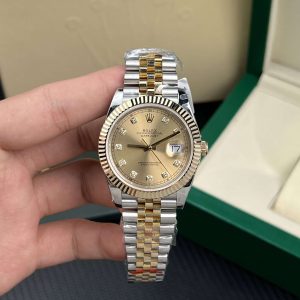 Rolex Datejust 18K Real Gold Men’s Champagne Gold Dial GM Factory 41mm