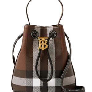 Burberry Mini TB Bucket Bag Coffee
