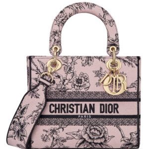 Christian Dior Medium Lady D-Lite Bag Cream