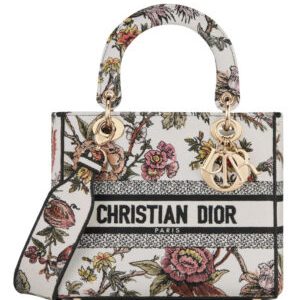 Christian Dior Medium Lady D-Lite Bag Cream