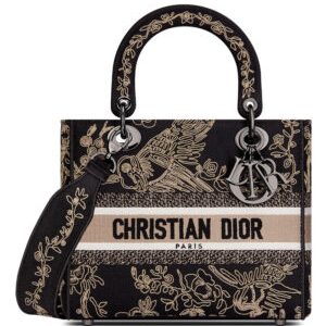 Christian Dior Medium Lady D-Lite Bag Black