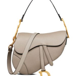 Christian Dior Saddle Bag With Strap Apricot
