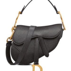 Christian Dior Mini Saddle Bag With Strap Black