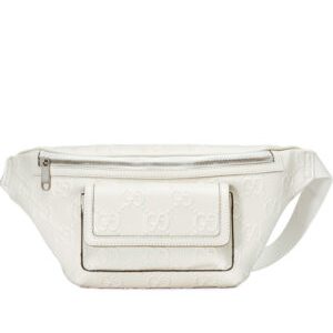 Gucci GG Embossed Belt Bag 645093 Cream