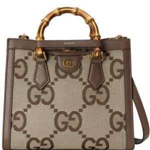 Gucci Diana Jumbo GG Small Tote Bag 660195 Dark Coffee