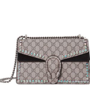 Gucci Dionysus GG Supreme shoulder bag with crystals 400249 Black