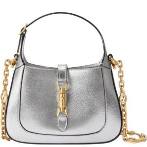 Gucci Jackie 1961 Lame Mini Bag Silver