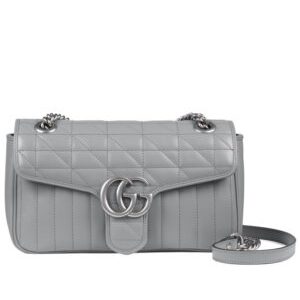 Gucci GG Marmont Small Shoulder Bag 443497 Gray