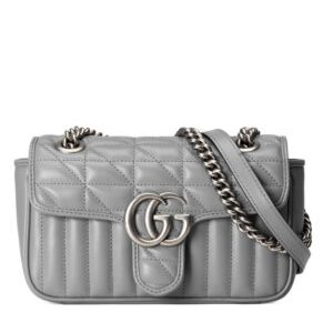 Gucci GG Marmont Mini Shoulder Bag 446744 Gray