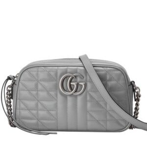 Gucci GG Marmont Small Shoulder Bag 447632 Gray