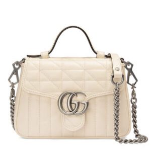 Gucci GG Marmont Mini Handbag 583571 Cream