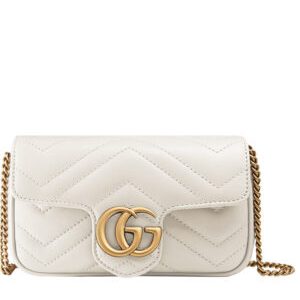 Gucci GG Marmont matelasse leather super mini bag 476433 Cream