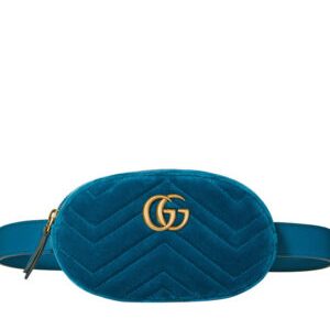 Gucci GG Marmont matelasse velvet belt bag 476434 Blue