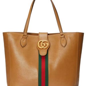Gucci Medium tote bag with Double G and Web 649577 Coffee