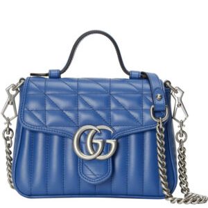 Gucci GG Marmont Mini Top Handle Bag Blue