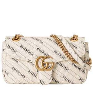 Gucci Hacker Project small GG Marmont bag 443497 Cream