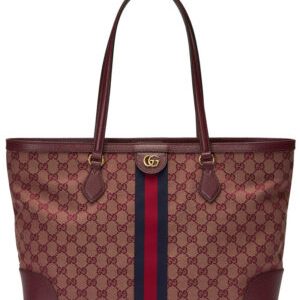 Gucci Ophidia Medium Tote With Web 631685 Mauve