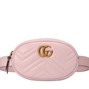 Gucci GG Marmont Matelasse Leather Belt Bag 476434 Pink