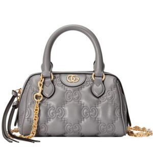 Gucci GG Matelasse Leather Mini Bag 702251 Gray
