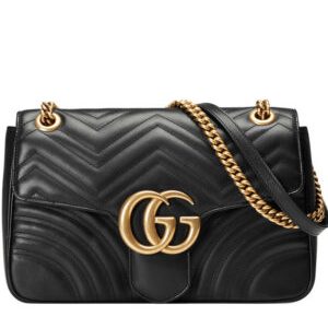 Gucci GG Marmont Matelasse Shoulder Bag 443496 Black