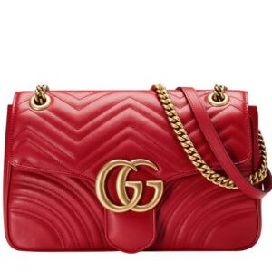 Gucci GG Marmont Matelasse Shoulder Bag 443496 Red