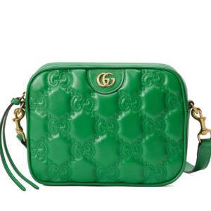 Gucci GG Matelasse Leather Shoulder Bag 702234 Green