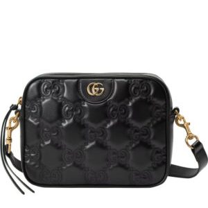 Gucci GG Matelasse Leather Shoulder Bag 702234 Black