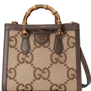 Gucci Diana Jumbo GG Small Tote Bag 660195 Brown