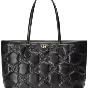 Gucci GG Matelasse Leather Medium Tote 631685 Black