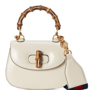 Gucci Mini Top Handle Bag With Bamboo 686864 Cream