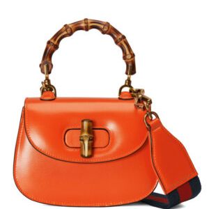 Gucci Mini Top Handle Bag With Bamboo 686864 Orange