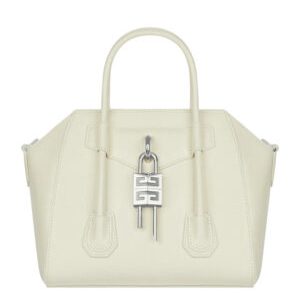 Givenchy Mini Antigona Lock Handbag Cream
