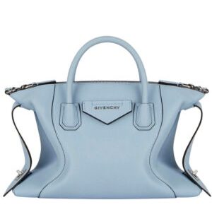Givenchy Small Antigona Soft Bag In Smooth Leather Light Blue