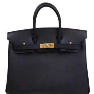 Hermes Birkin 25 Epsom Leather Paon Phw Black