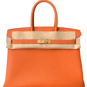 Hermes Birkin 35 Bag Togo Leather Orange