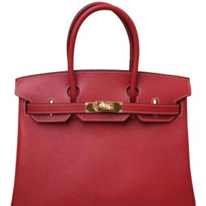 Hermes Birkin 35 Bag Togo Leather Red