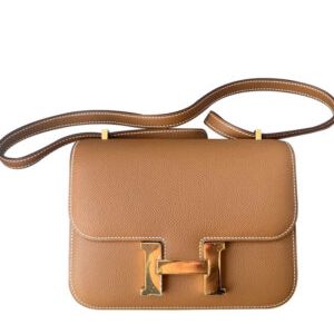 Hermes Epsom Constance 19cm Light Coffee